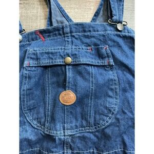 Red Kap Bib-Overalls Denim Men's 46x30 Blue Jeans Farm Ranch Work Carpenter